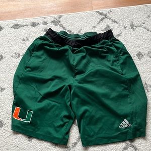 Green adidas miami shorts